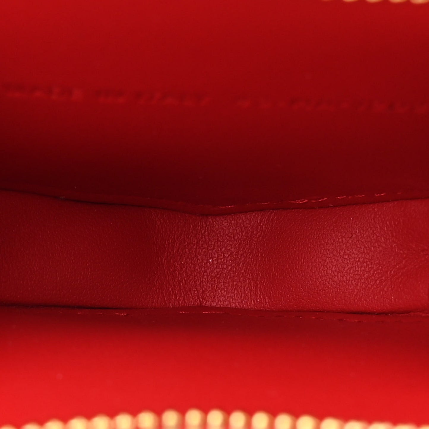 Calfskin Cannage Dioramour Caro Heart Pouch With Chain Red