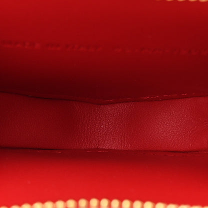 Christian Dior Calfskin Cannage Dioramour Caro Heart Pouch With Chain Red 5 of 11