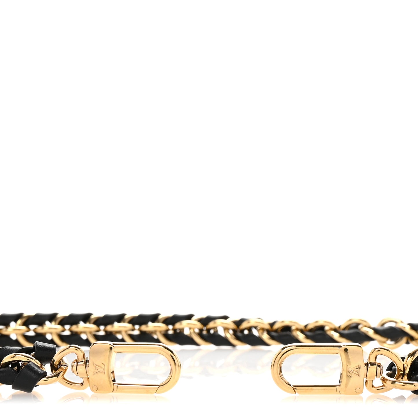 Calfskin Multi Pochette Chain Shoulder Strap Black Gold