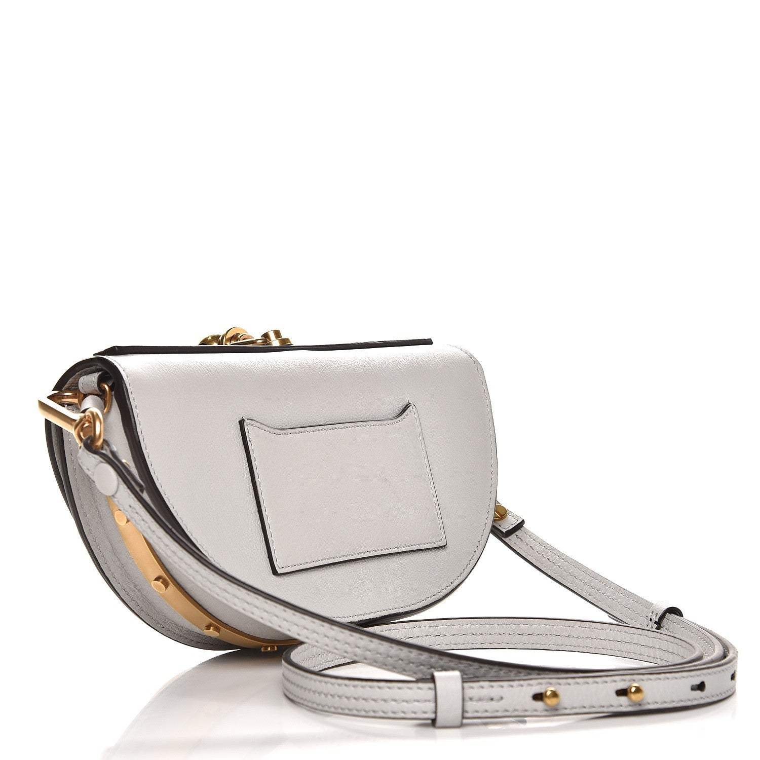 Chloe Calfskin Small Nile Bracelet Minaudiere Bag Airy Grey 3 of 8