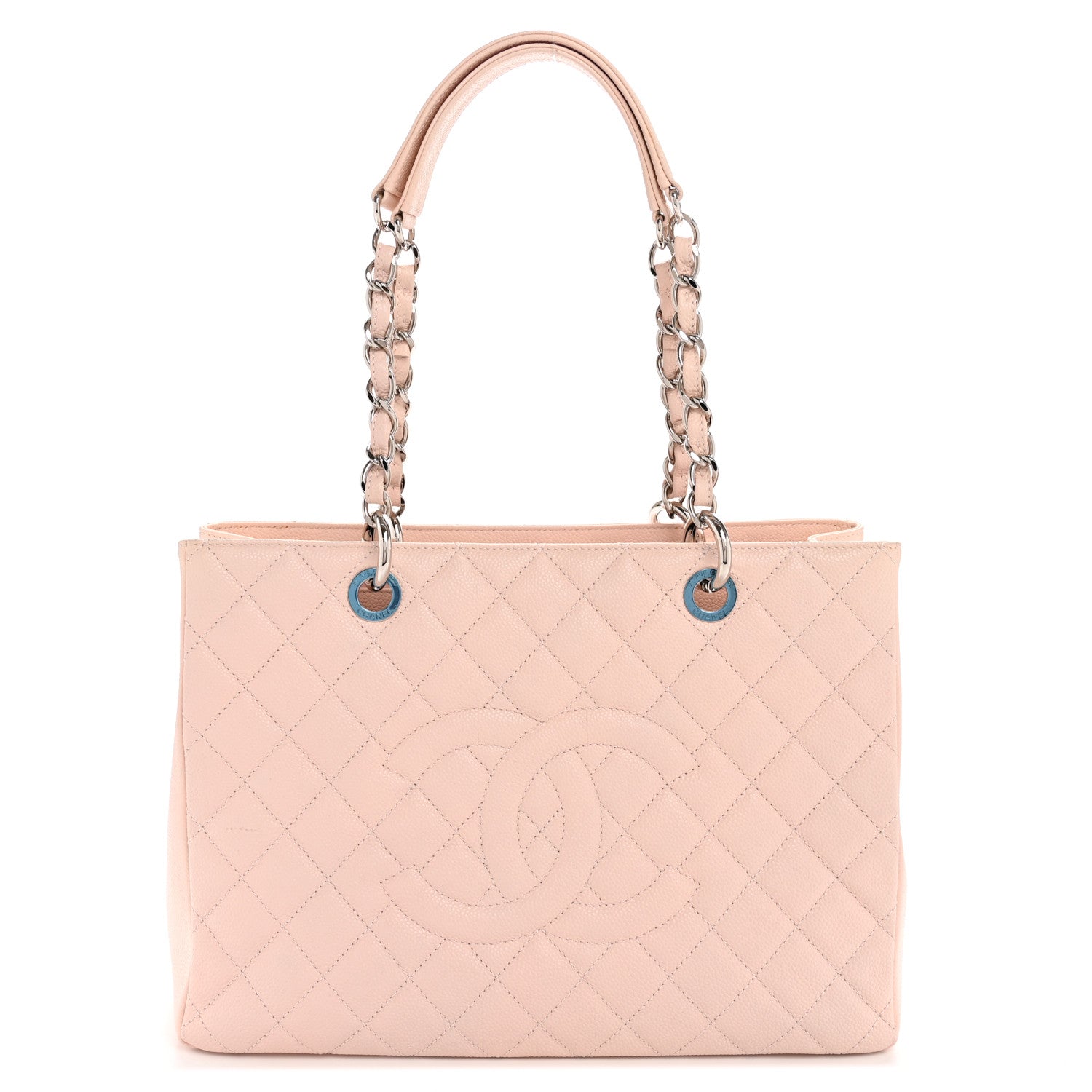 Chanel Caviar Quilted Grand Shopping Tote GST Light Pink 1 of 13