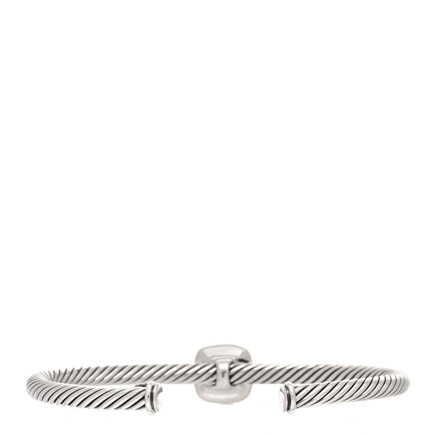Sterling Silver Diamond Morganite 4mm Noblesse Cable Bracelet