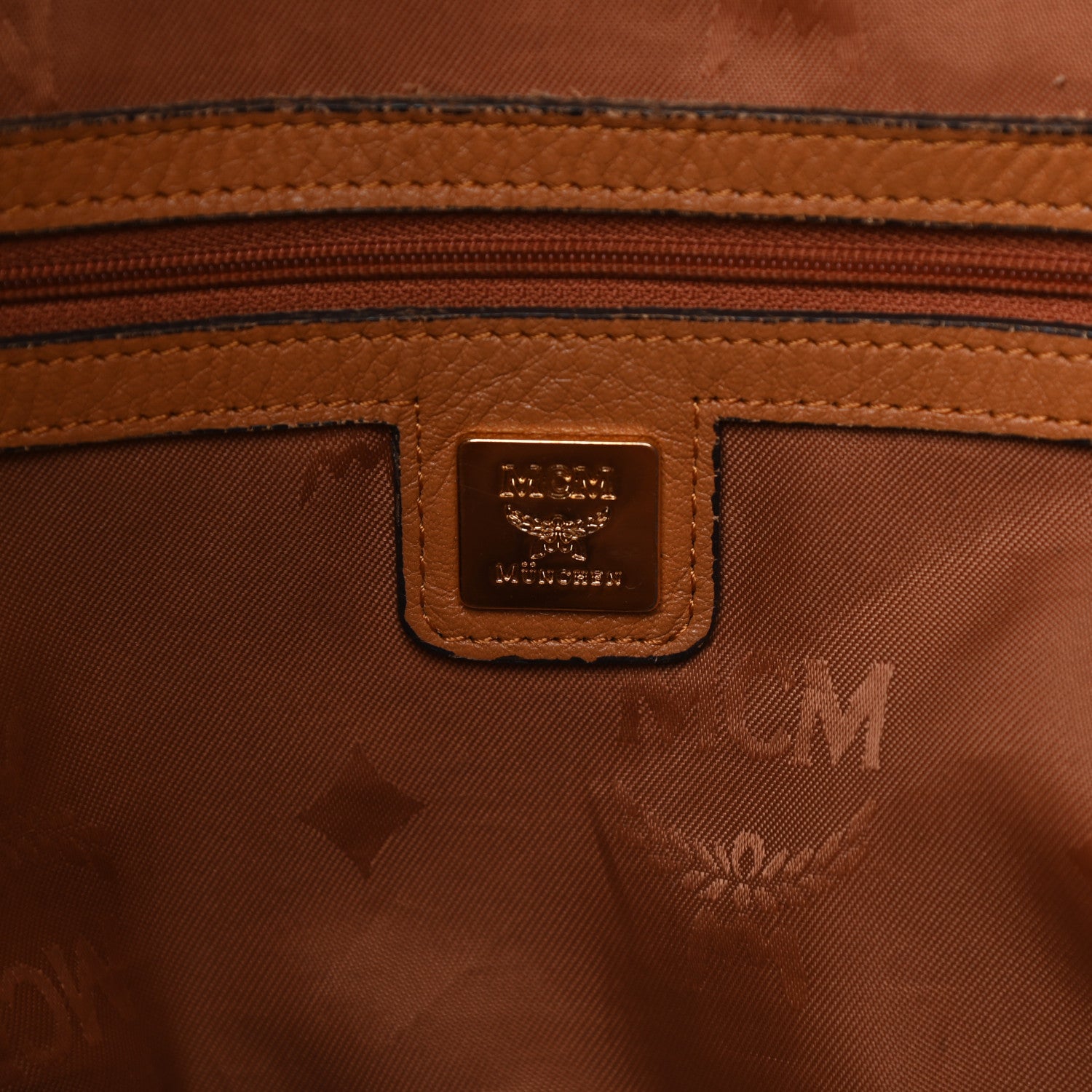 MCM Visetos Shoulder Bag Cognac 7 of 16