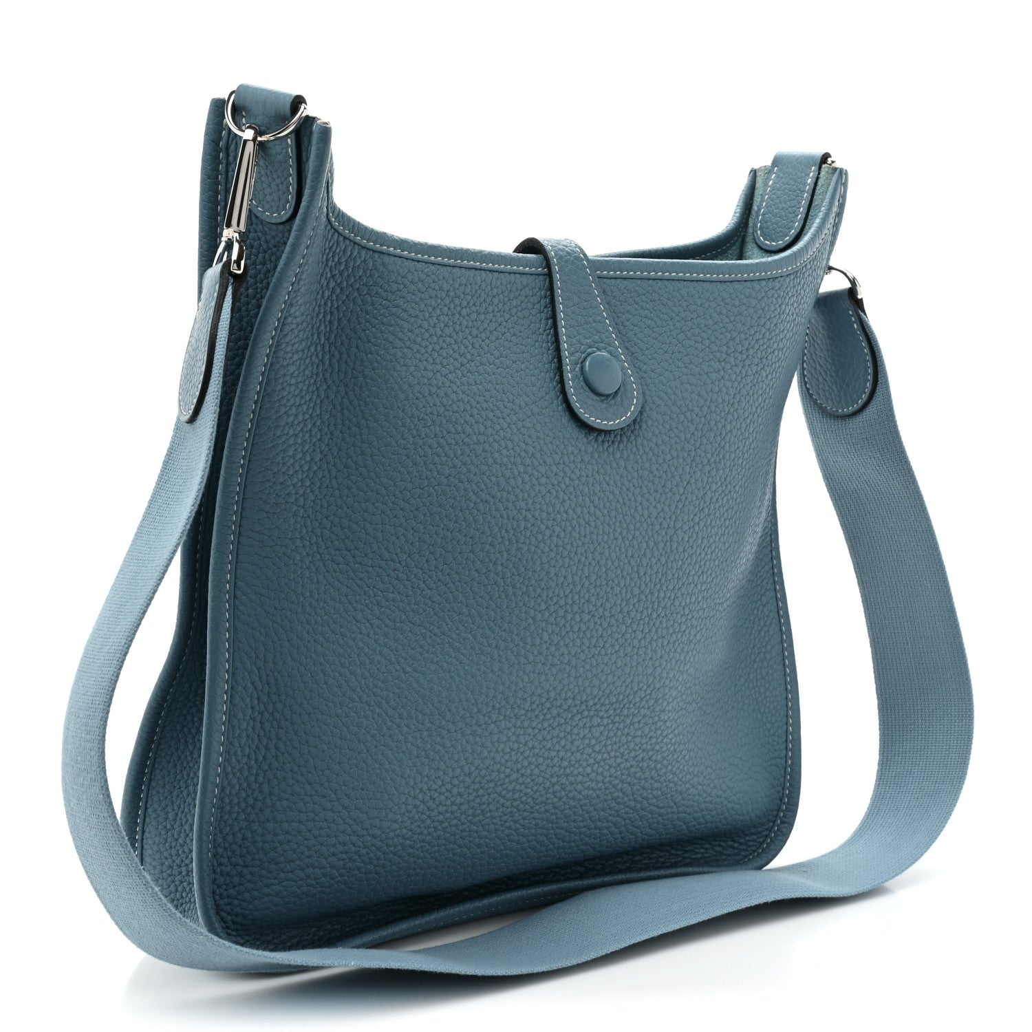 Hermes Taurillon Clemence Evelyne PM Blue Jean 3 of 10