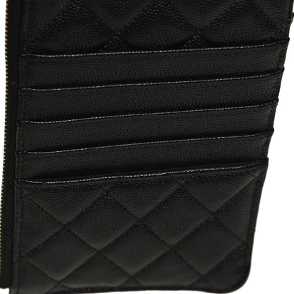 Chanel Caviar Quilted Classic Flat Wallet Pouch Black 10 of 10
