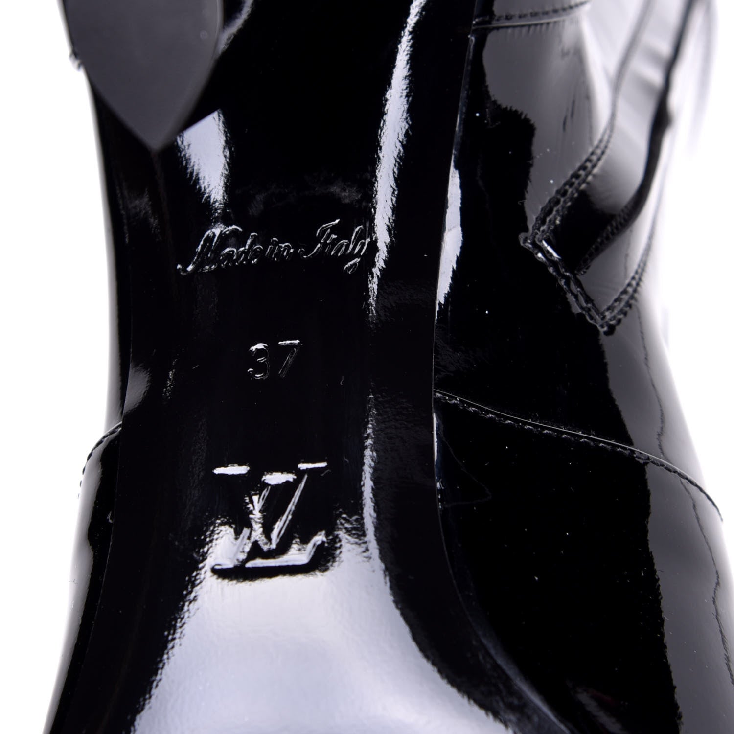 Louis Vuitton Patent Silhouette Ankle Boots 37 Black 7 of 8