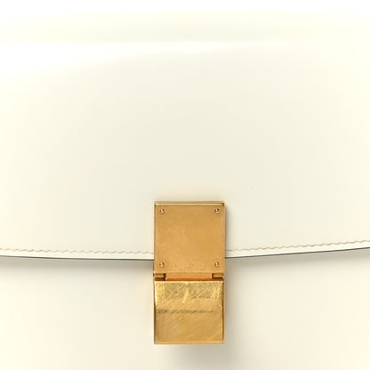 Celine Spazzolato Calfskin Medium Classic Box Bag White 7 of 9