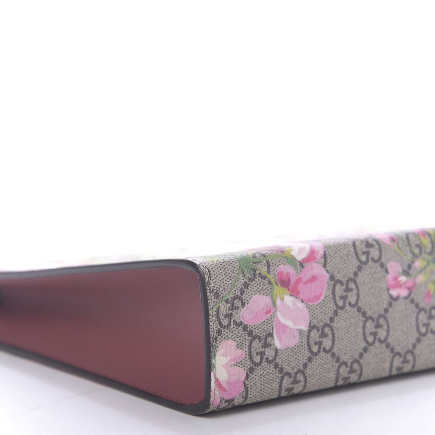 GG Supreme Monogram Blooms Large Cosmetic Case Beige Multicolor Dry Rose