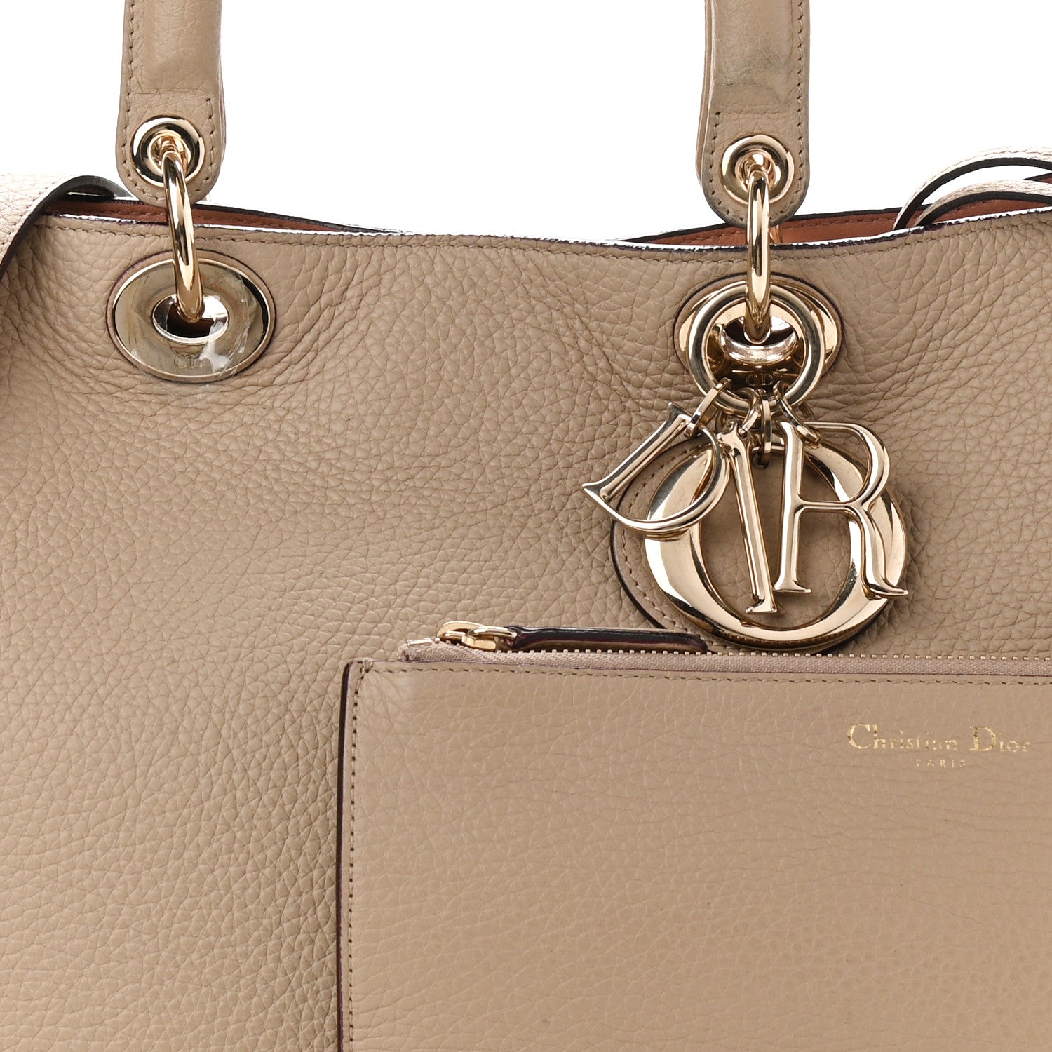 Christian Dior Bullcalf Large Diorissimo Tote Beige Petale 11 of 28