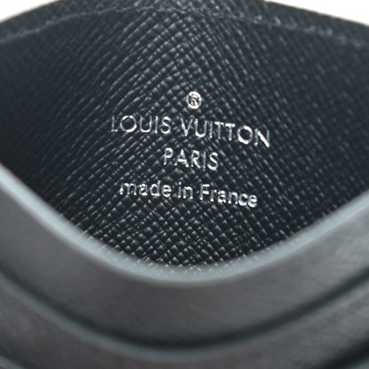 Louis Vuitton Taiga Double Card Holder Black 6 of 6