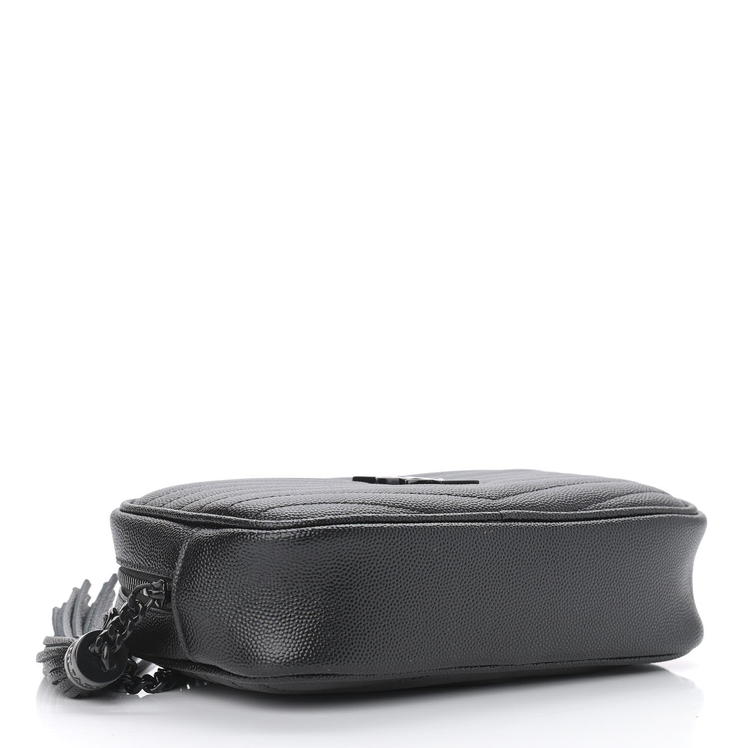 Saint Laurent Grain De Poudre Matelasse Monogram Mini Lou Camera Bag Black 3 of 9
