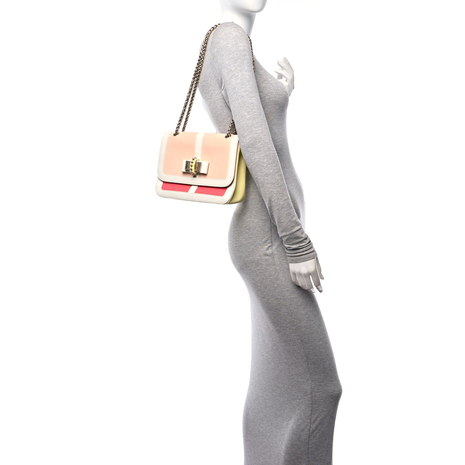 Christian Louboutin Calfskin Small Sweet Charity Shoulder Bag Multicolor 2 of 20