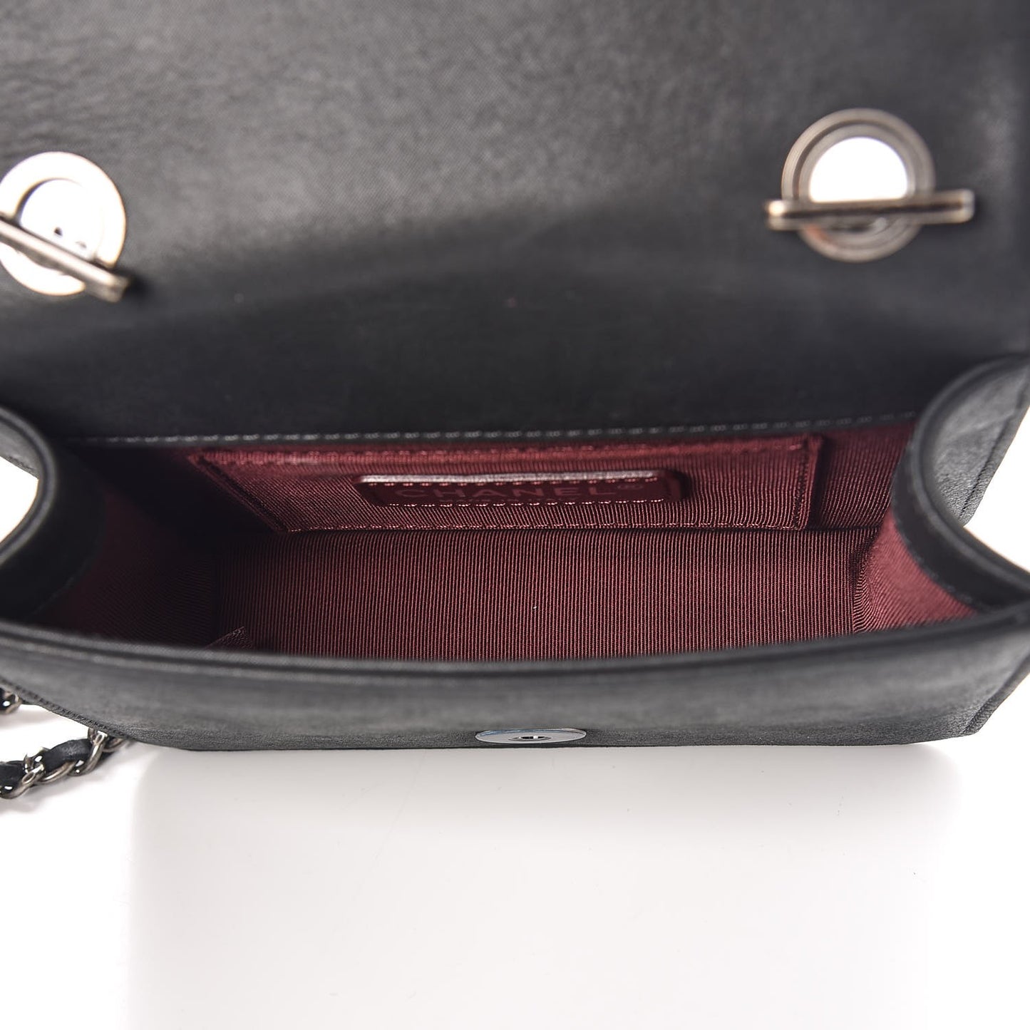 Iridescent Calfskin Marble Plexiglass Boy Brick Flap Grey