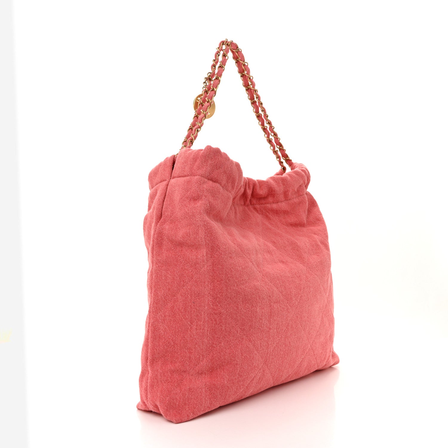 Chanel Washed Denim Quilted Chanel 22 Red 4 of 11