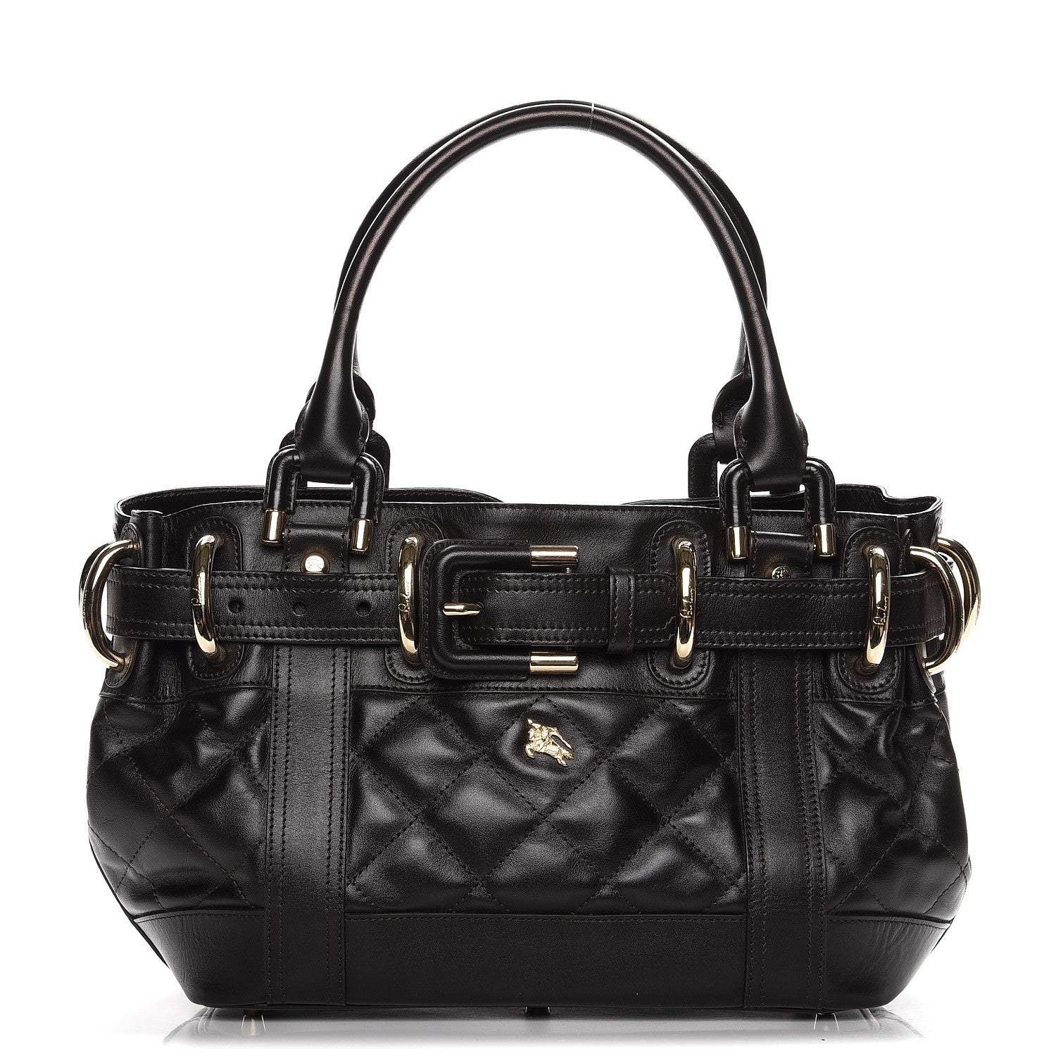 Burberry Calfskin Quilted Baby Beaton Dark Brown 1 of 9