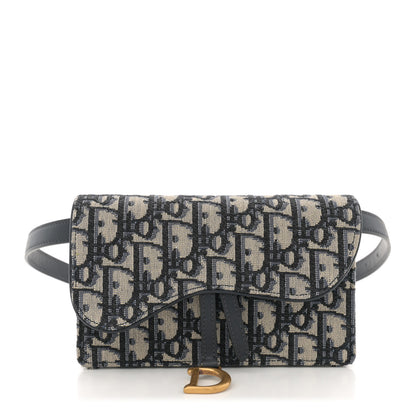 Christian Dior Oblique Saddle Belt Bag Blue 1 of 11