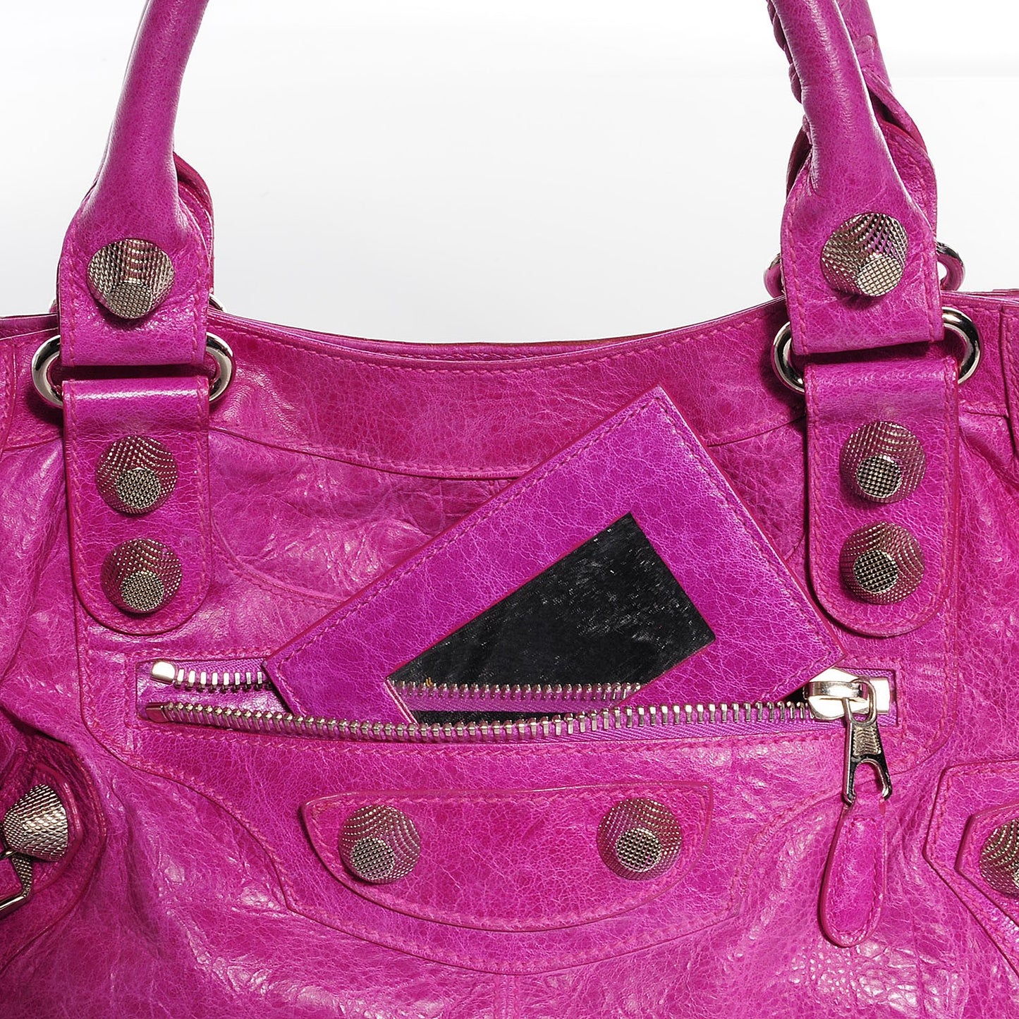Agneau Giant 21 Silver Hardware Part Time Magenta