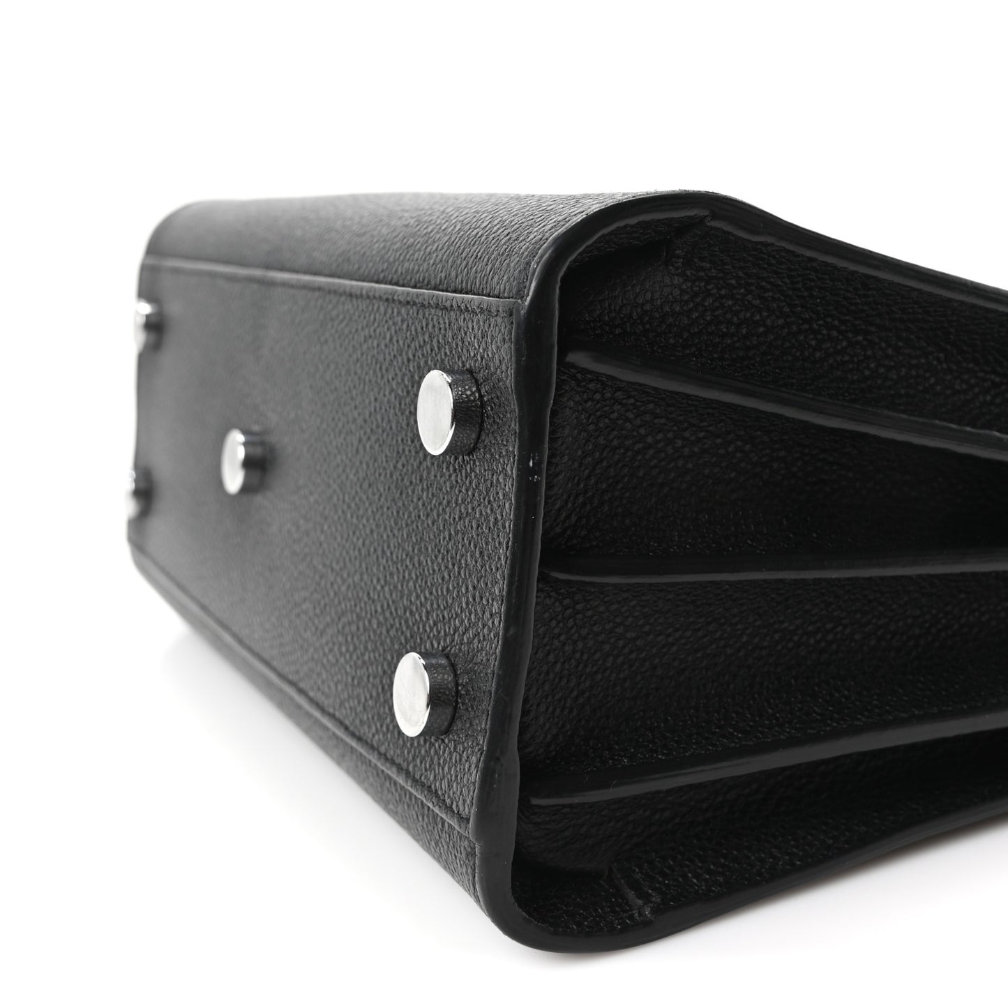 Grained Calfskin Nano Sac De Jour Black