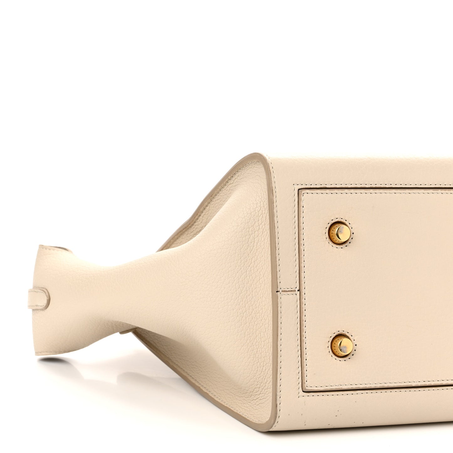 Crisped Calfskin Mini Tie Knot Tote Chalk