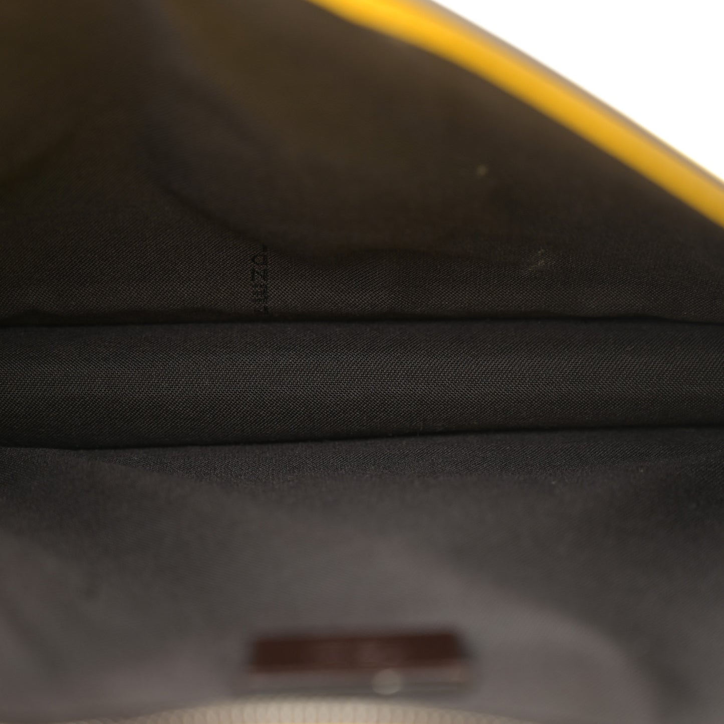 Canvas Vitello King FF Embroidered Medium Flat Baguette Grezzo Limone