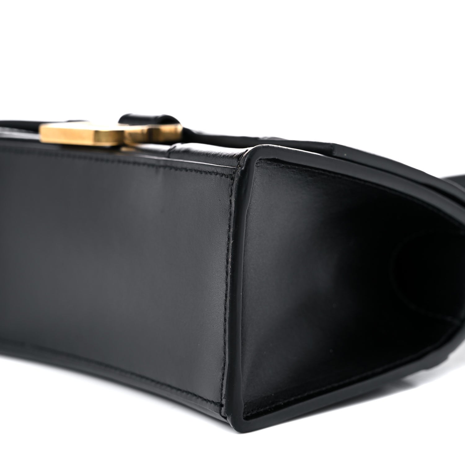 Balenciaga Shiny Box Calfskin Hourglass Top Handle Bag XS Black 9 of 10