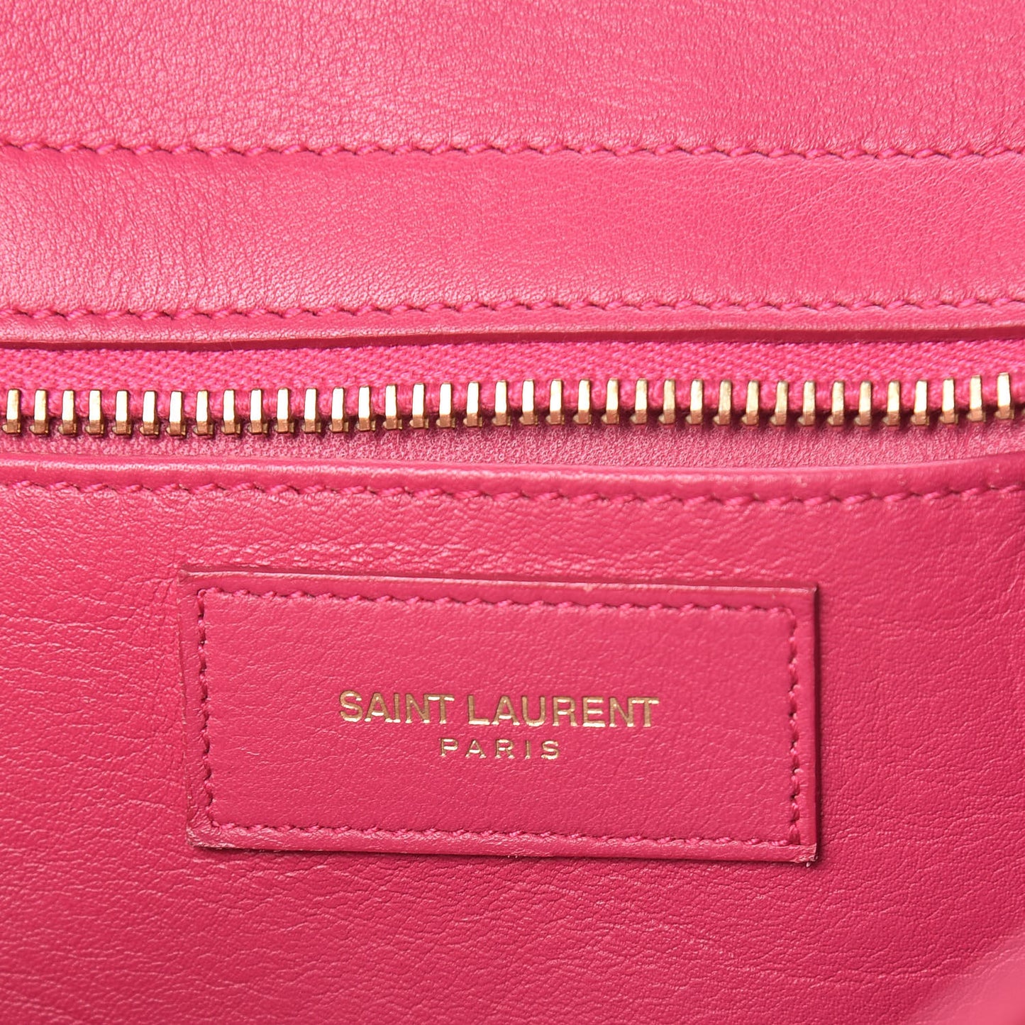 Calfskin Small Classic Y Cabas Fuchsia