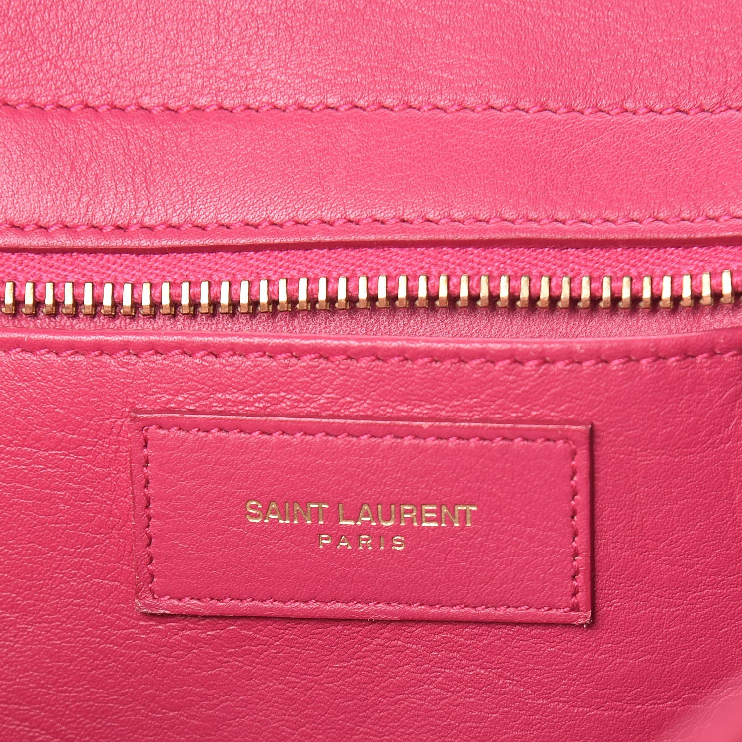 Saint Laurent Calfskin Small Classic Y Cabas Fuchsia 6 of 12