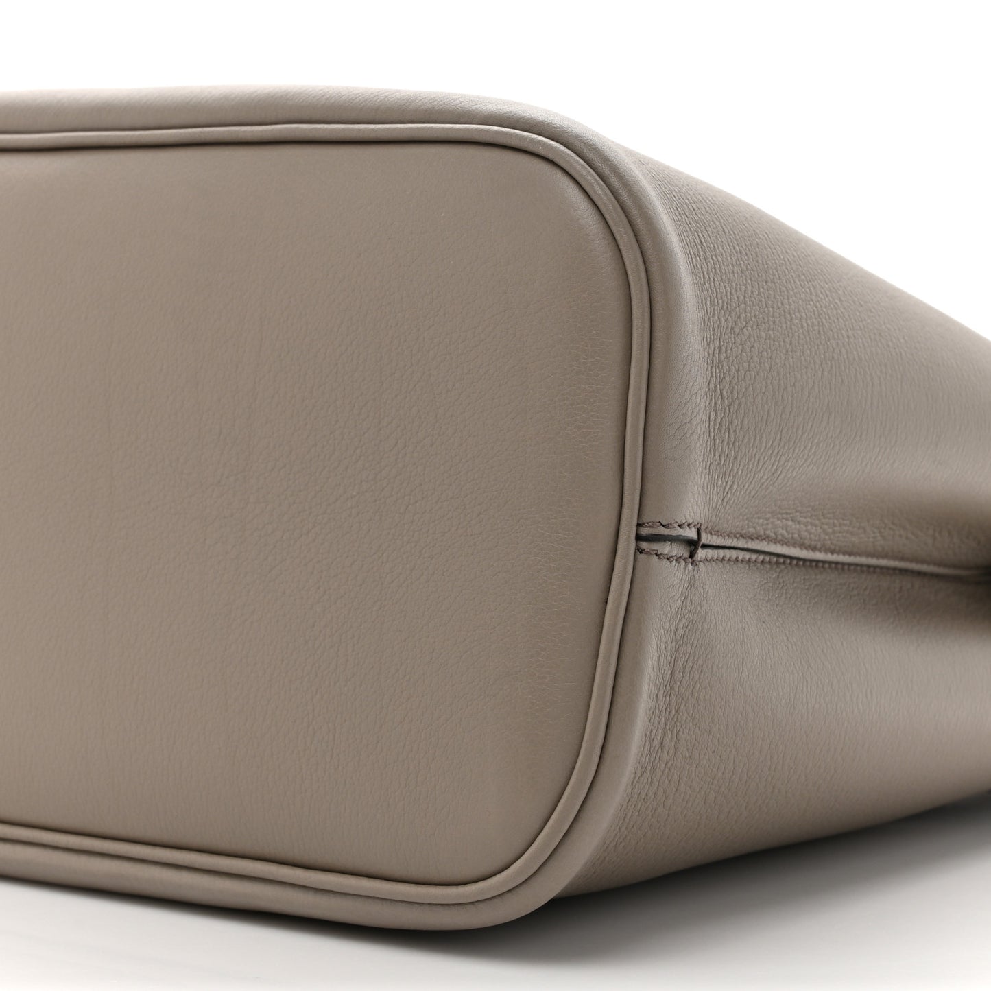 Soft Grain Calfskin Vtello Large Double Belt Tote Argilla