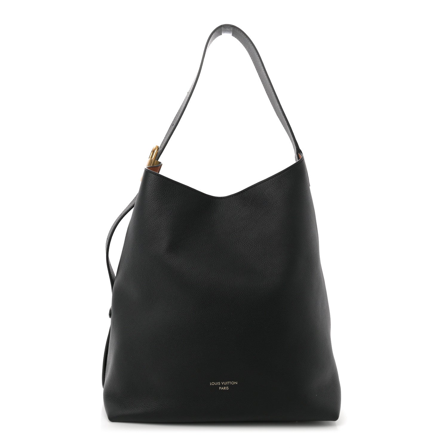 Louis Vuitton Grained Calfskin Low Key Hobo MM Black 1 of 10