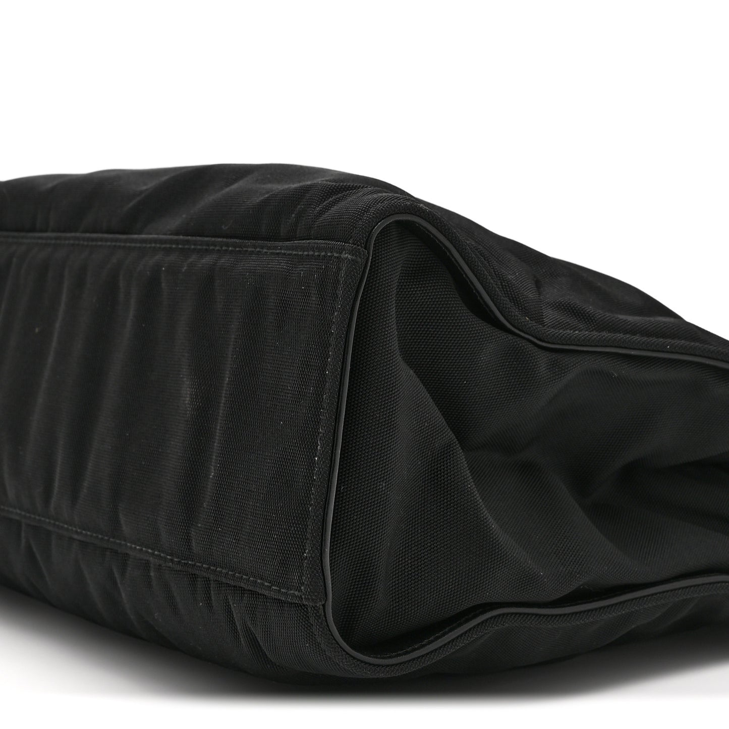 Nylon Bamboo Handle Bag Black