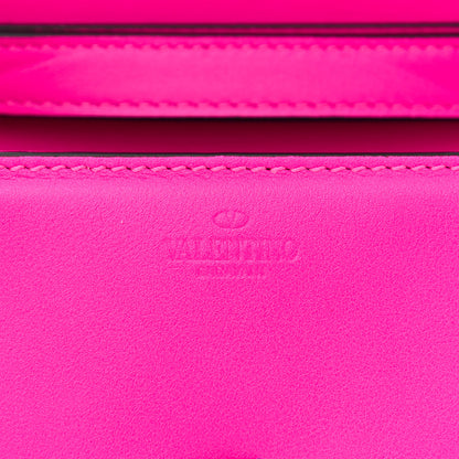 Valentino Garavani Calfskin Lacquer Monochrome Vlogo Mini Loco Crossbody Bag Pink PP 5 of 9