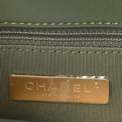 Chanel Lambskin Quilted Medium Chanel 19 Flap Green 6 of 11