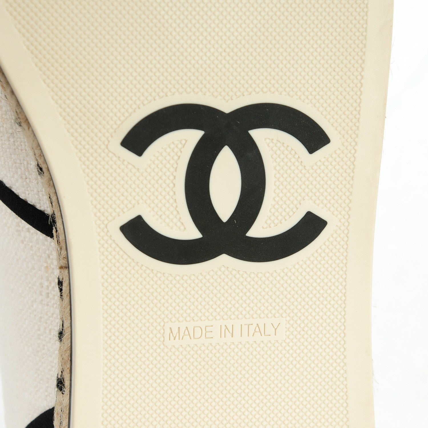 Chanel Cotton Lace Up Espadrilles 40.5 Light Beige 7 of 9