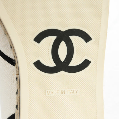 Chanel Cotton Lace Up Espadrilles 40.5 Light Beige 7 of 9