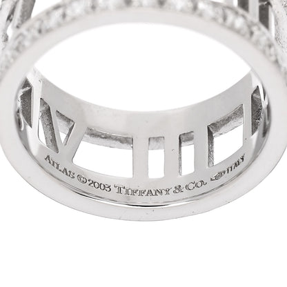 Tiffany 18K White Gold Diamond Wide Atlas Open Ring 50 5.5 4 of 5