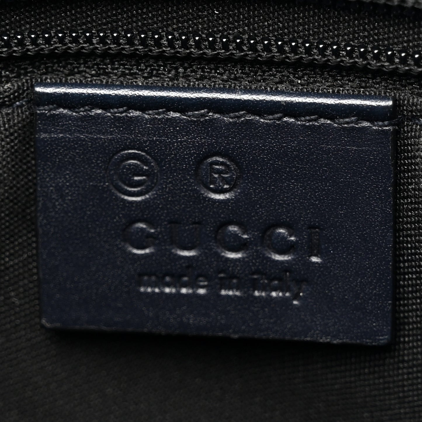 GG Supreme Monogram Web Flat Messenger Bag Navy