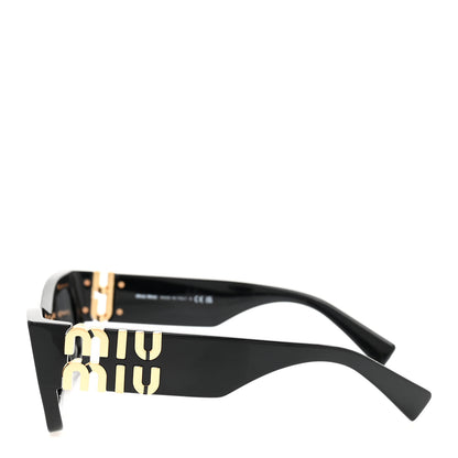 Miu Miu Acetate Rectangle Sunglasses SMU 09W Black 3 of 7