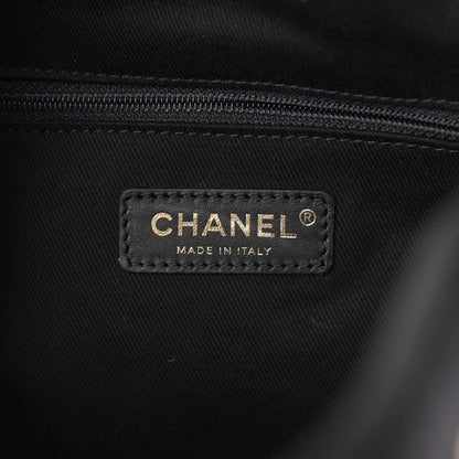 Chanel Mixed Fibers Deauville Drawstring Bag Black 6 of 10