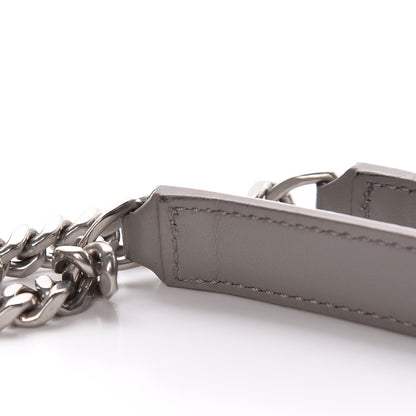 Saint Laurent Calfskin Y Quilted Monogram Medium Loulou Chain Satchel Light Gray 16 of 17