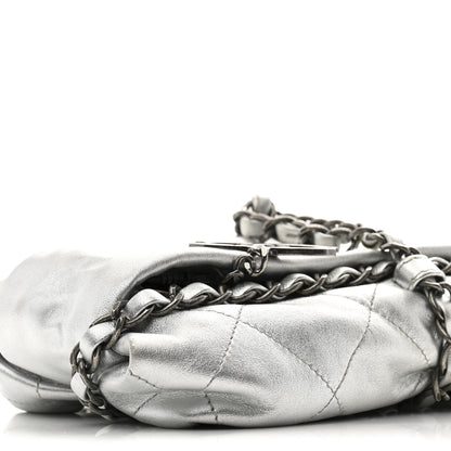 Chanel Metallic Calfskin Quilted Baluchon Silver 9 of 11