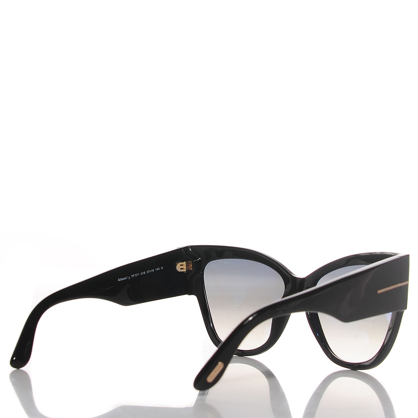 Acetate Anoushka Cat Eye Sunglasses TF371 Black