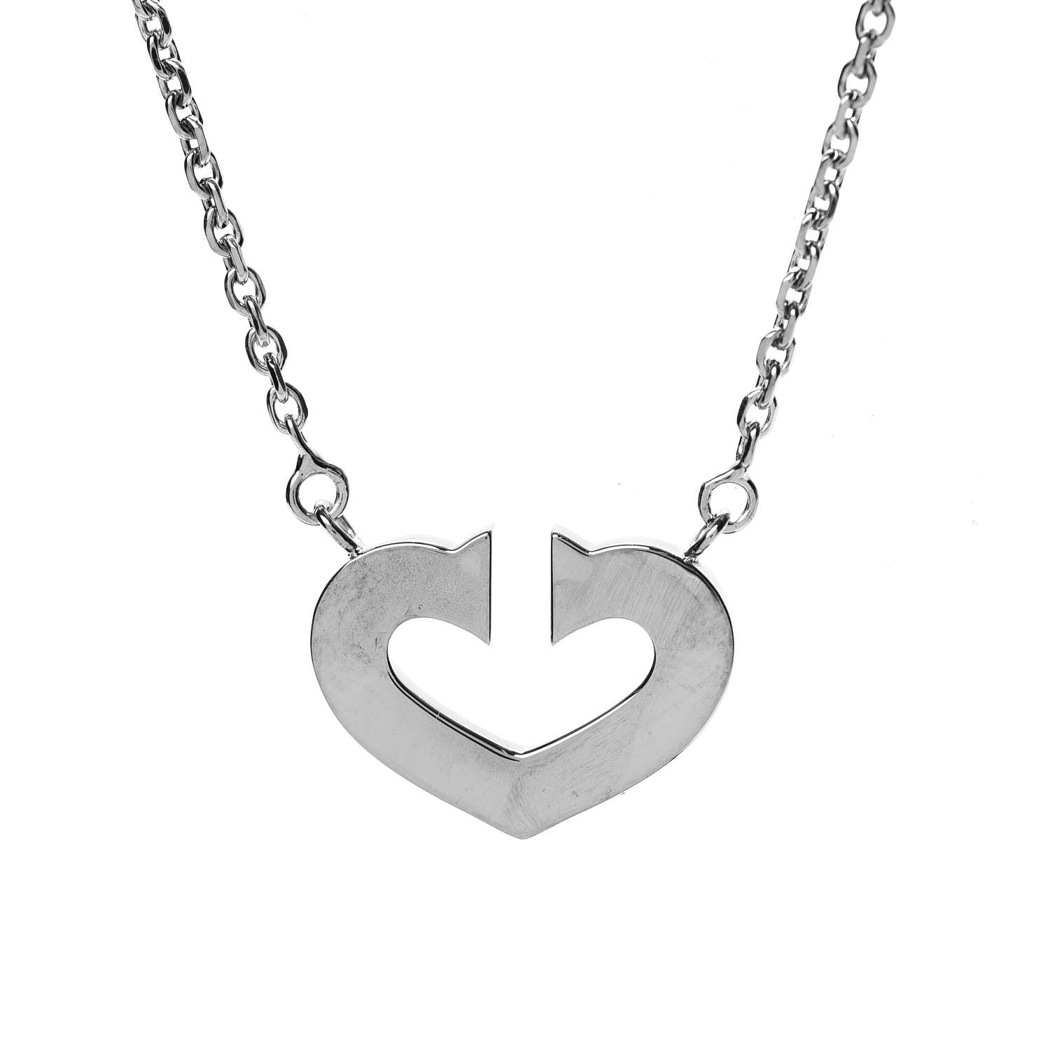 Cartier 18K White Gold Medium Hearts and Symbols Necklace 7 of 7