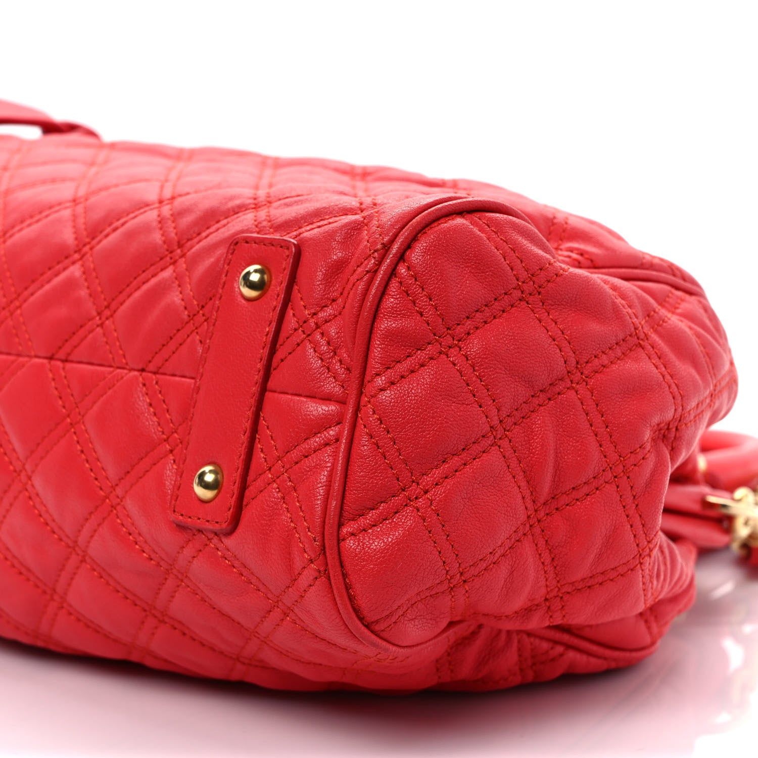 Marc Jacobs Calfskin Quilted Leather Stam Bag Red 9 of 11