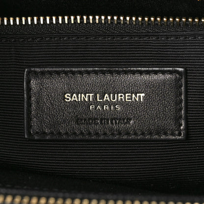 Saint Laurent Grain De Poudre Matelasse Chevron Monogram Shopping Bag Black 6 of 10