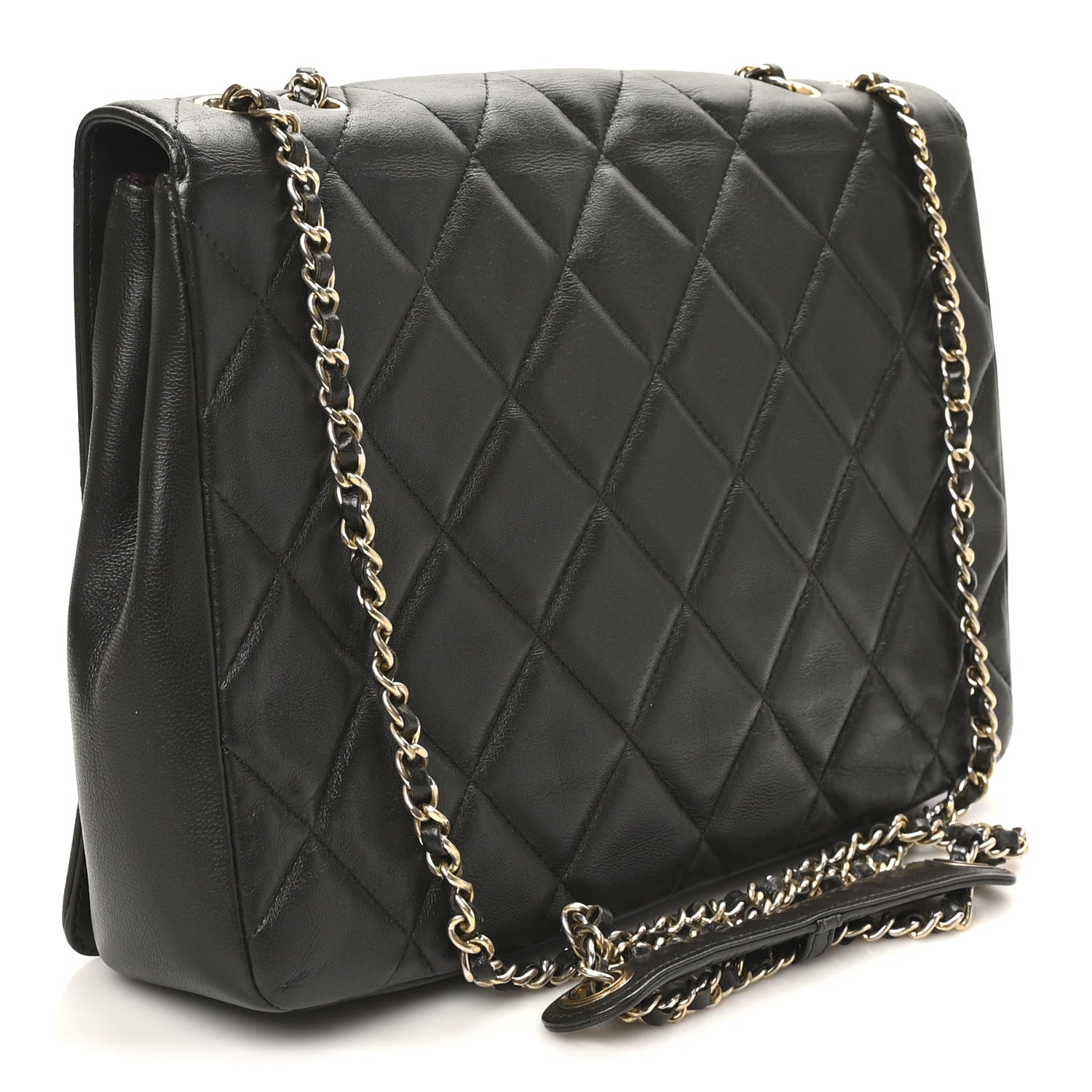 Chanel Lambskin Quilted Large Diamond CC Flap Black 3 of 10