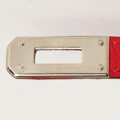 Hermes Chevre Mysore Kelly Longue Wallet Rouge Garance 7 of 10