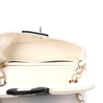 Chanel Lambskin Quilted Mini Rectangular Flap White Black 5 of 11