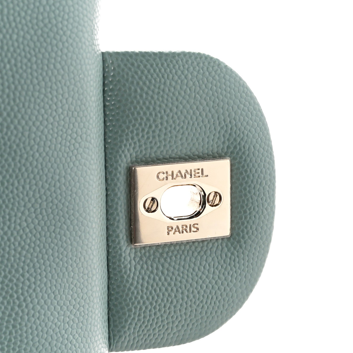 Chanel Caviar Quilted Maxi Double Flap Light Blue 7 of 11