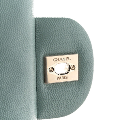 Chanel Caviar Quilted Maxi Double Flap Light Blue 7 of 11