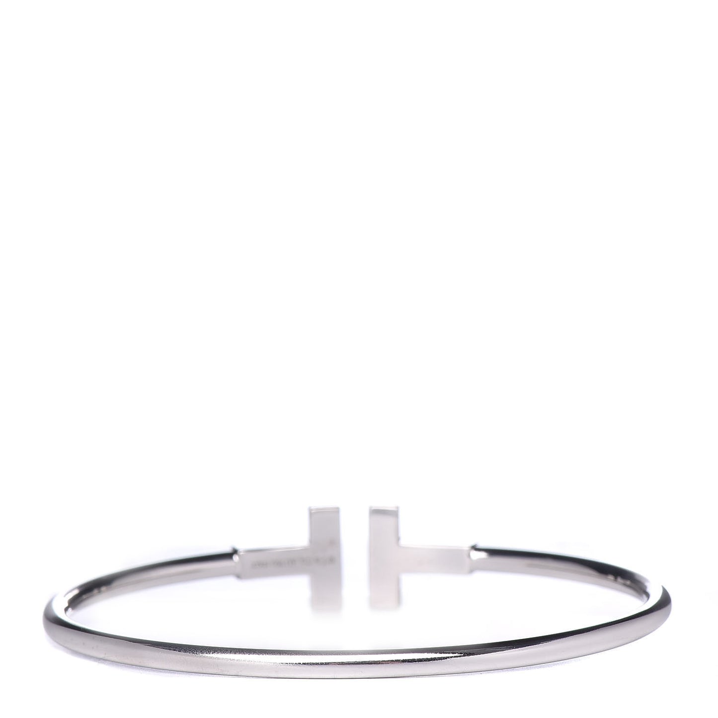 18K White Gold Diamond T Wire Bracelet